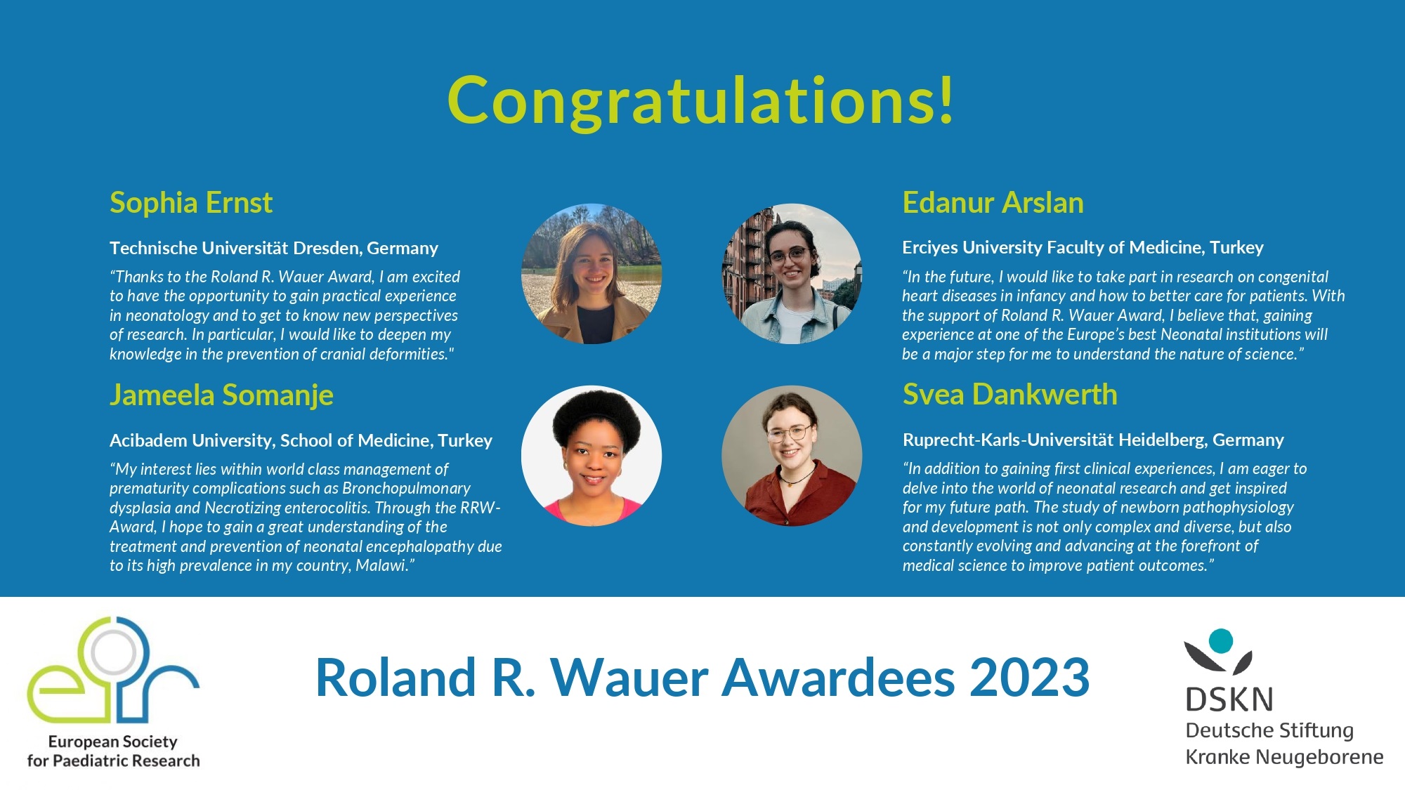 Flyer Roland R. Wauer Awardees 2023